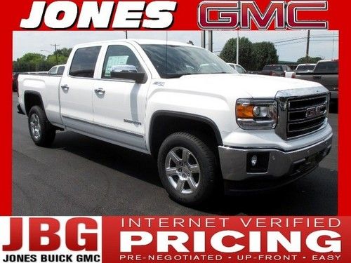 New 2014 gmc sierra 1500 4wd crew cab slt msrp $47305 summit white