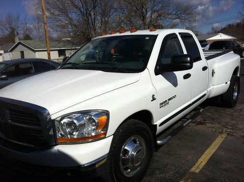 2006 dodge ram 3500 5.9 turbo diesel cummins manual dually crew cab white sirius