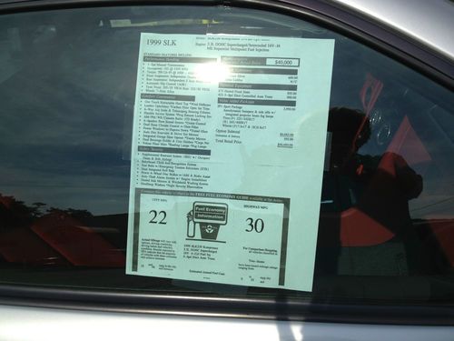 MERCEDS SLK COMPRESSOR SPORTS ROADSTER TWO SEATER HARD-TOP CONVERTIBLE, image 8