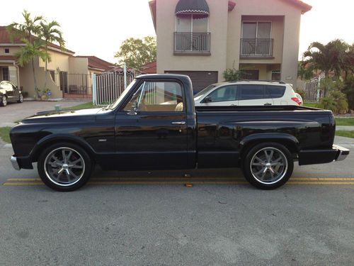 1967 chevrolet c-10, ps, pdb, cold ac, older frame off restoration, black beauty