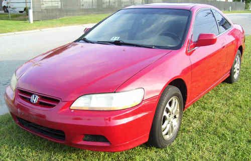 2002 honda accord ex  2 door v6 auto runs good rebuilt salvage title