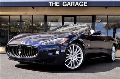 2011 maserati granturismo cabrio 4.7l 433hp v8, blu oceano over avorio, only 3k!