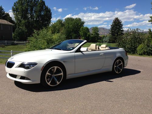 2008 bmw 6 series 650i convertible white no reserve