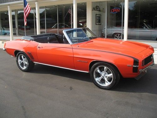 1969 chevrolet camaro rs convertible hugger orange 350 rotisserie restored