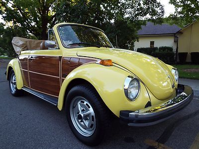 Gorgeous 1979 volkswagon bug karmann convertible "custom woody look" nice !!