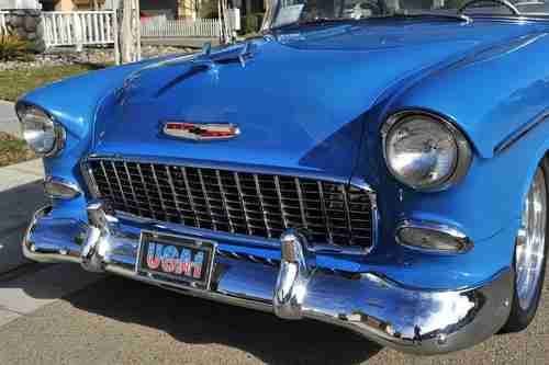Restored 1955 Chevy BelAir 350 4Sp New Paint&Int PDiscB California Show & Drive, image 12