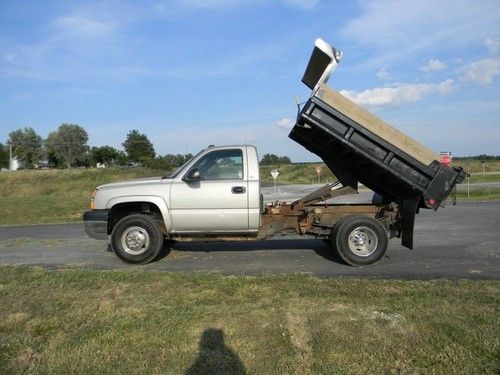 He dump bed truck chevy 4x4 duramax diesel 4wd 3500 ton drw allison regular 6.6l
