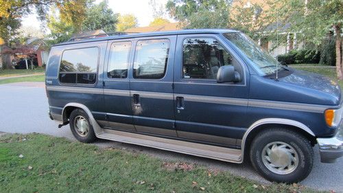 1996 ford e150 conversion van leather seats auto bed 5.8l v8 runs no reserve