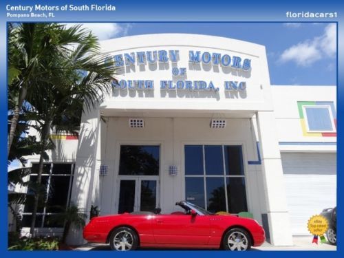 2003 ford thunderbird 2dr conv  cpo warranty w/hardtop premium clean low miles