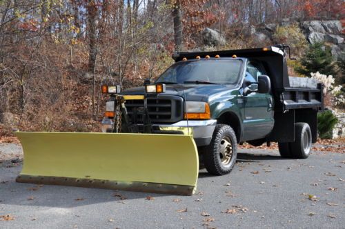 Ford f350 super duty 7.3l turbo diesel 4x4 no reserve 5 speed dump w/snow plow