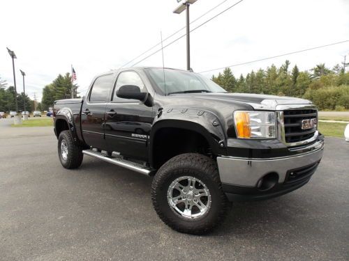 07 gmc sierra 1500 4x4 lifted 35&#034; toyo navigation roof dvd black leather buckets