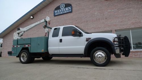 2008 ford f550 crane truck 4x4 4wd 6.4 diesel