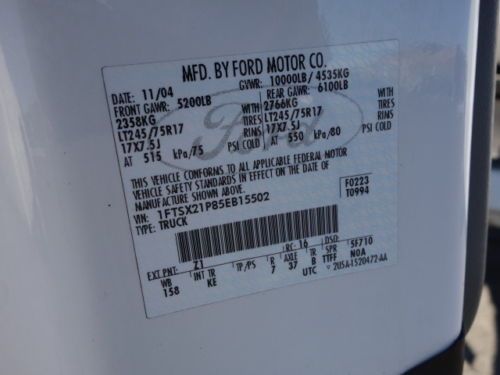 FORD F-250 XL 4X4 SUPER DUTY 6.0L DIESEL EXTENDED CAB FREE AUTOCHECK NO RESERVE, image 59