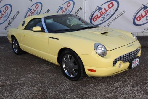 2002 ford thunderbird premium hard top convertible leather inspiration yellow