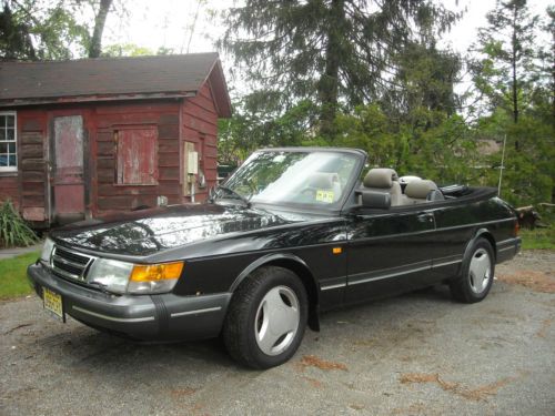 1993 Saab 900S Convertable black, image 3