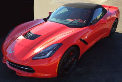 2014 corvette stingray convertible z51 lt3 package torch red hard to find loaded