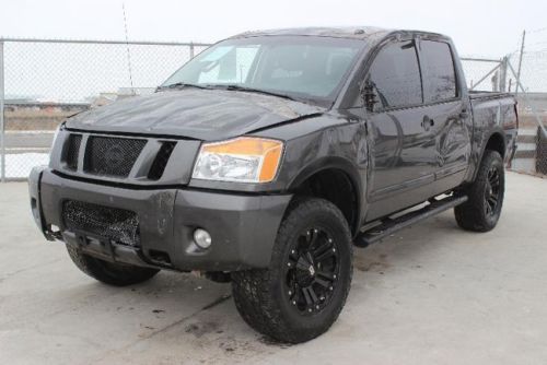 2012 nissan titan pro-4x crew cab 4wd damaged salvage runs! only 23k miles l@@k!