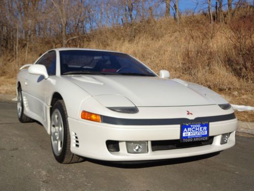 Mitsubishi 3000gt vr-4 turbo! - carfax clean, white, 5 speed manual