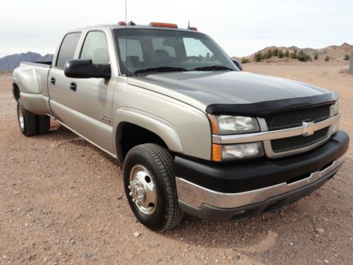 Silverado- crew cab- dually-duramax diesel-four wheel drive-allison automatic