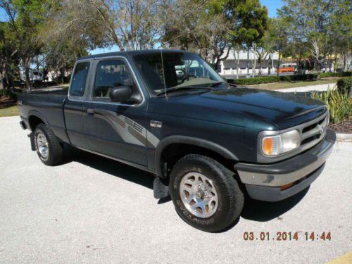 97 mazda b4000 se / ford ranger xlt, v6, extended cab, 4x4, green