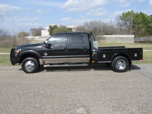 2011 f450 crew cab lariat 4x4 6.7l diesel nav roof tv new c/m flatbed flawless