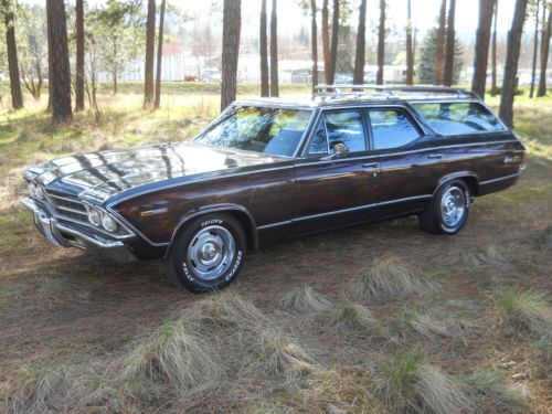 1969 chevrolet chevelle concours estate wagon. 2 owner car. no reserve auction.