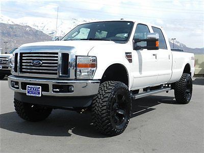 Ford crew cab lariat 4x4 powerstroke diesel custom new  lift wheels tires auto