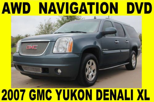 2007 gmc yukon xl awd 4x4,clean tx title,navigation,dvd,rust free