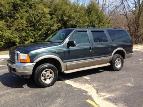 2000 ford excursion limited  7.3l powerstroke turbo diesel dvd entr no reserve