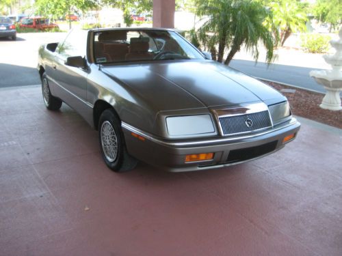 Chrysler lebaron lx convertible 1991 one owner florida car with low milege