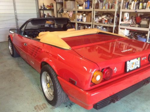 1985 ferrari mondial convertible. rosso red with tan interior