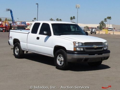 2004 chevrolet 1500 4x4 utility pickup truck ext cab 4.8l v8 a/t a/c tonneau