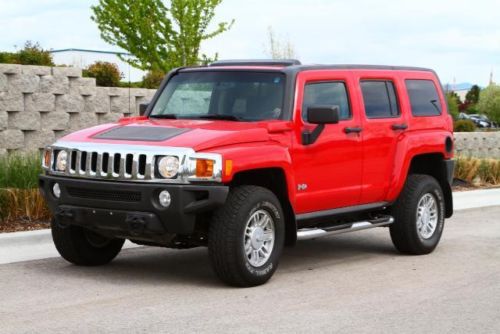 Red 2006 hummer h3 base sport utility 4-door 3.5l 4x4 suv ***finance &amp; trades!