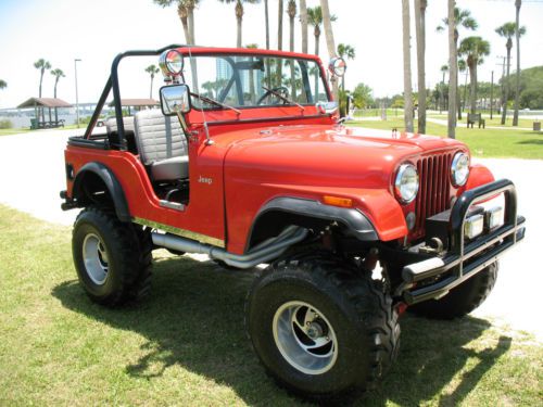 Jeep cj 5 4x4 304 v8 manual trans dana 44 rear 35&#034; tires fully restored,soft top