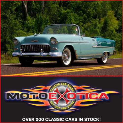 1955 chevrolet bel air convertible - beautiful restoration - investment grade !!