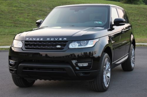 2014.5 range rover sport v8 sc dynamic pkg santorini blk over london tan new