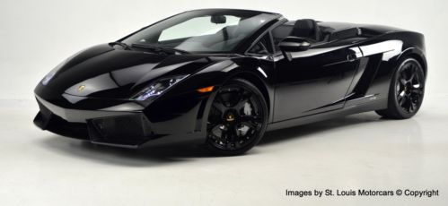 2013 lamborghini gallardo lp 550-2 spyder black black retired demo w/193 miles!