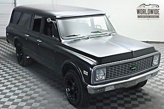 1971 chevy suburban restomod! black/black! 454 v8! 500 hp! air ride! stunning!