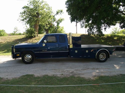 1993 dodge turbo intercooled diesel pickup d3500 dual wheel flatbed supercab