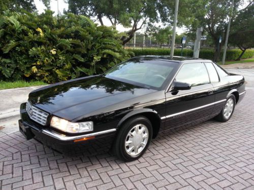 1997 cadillac eldorado power sunroof black and tan low miles no reserve florida.