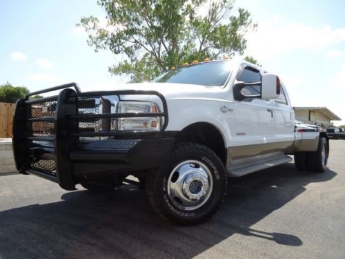 King ranch-4x4-welding flat bed-drw-htd lthr-sunroof-crew cab-power stroke-nice