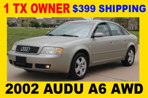 2002 audi a6 awd,just one tx owner,rust free,watch hd video,money back gurantee