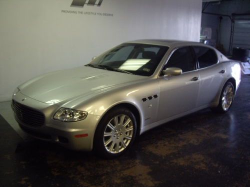 2006 maserati quattroporte gt silver/black leather only 16k miles auto paddles