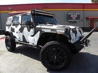 Custom*lifted*camo*leather*hardtop*dv8*pro-comp*bushwacker*35&#034;s*we finance*fla