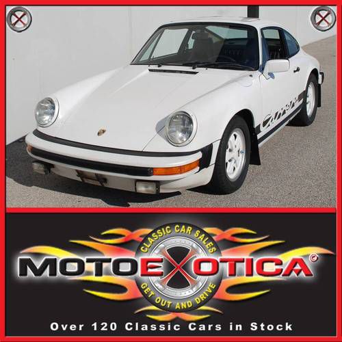 1976 911s, 3 owner, 44k original miles, white / blue, sunroof, very original car