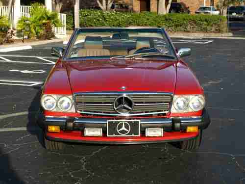 SIGNAL RED WITH PALOMINO 560SL ROADSTER SERVICED UP TO DATE BEAUTIFUL CAR, US $17,900.00, image 3