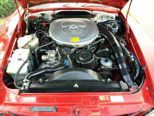 SIGNAL RED WITH PALOMINO 560SL ROADSTER SERVICED UP TO DATE BEAUTIFUL CAR, US $17,900.00, image 10