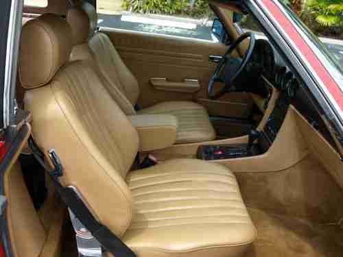 SIGNAL RED WITH PALOMINO 560SL ROADSTER SERVICED UP TO DATE BEAUTIFUL CAR, US $17,900.00, image 16