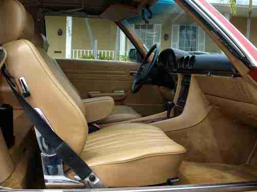 SIGNAL RED WITH PALOMINO 560SL ROADSTER SERVICED UP TO DATE BEAUTIFUL CAR, US $17,900.00, image 19