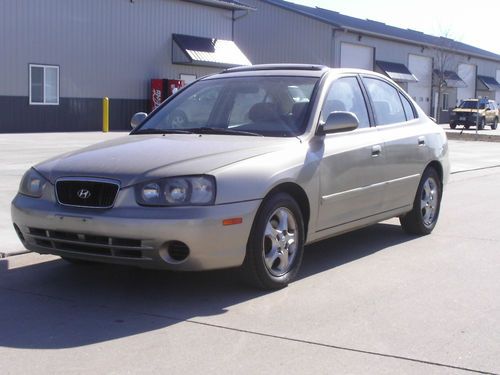 2001 hyundai elantra gls 4dr sedan gas saver power sunroof salvage loaded clean